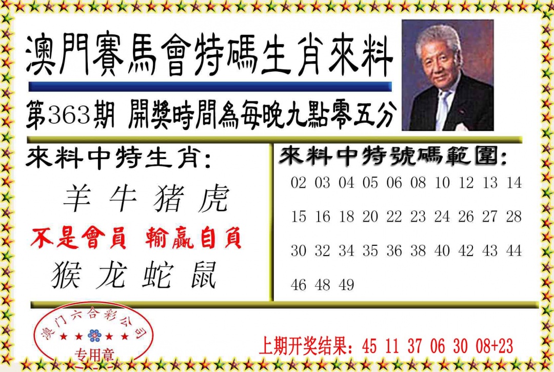 363期特码生肖来料[图]