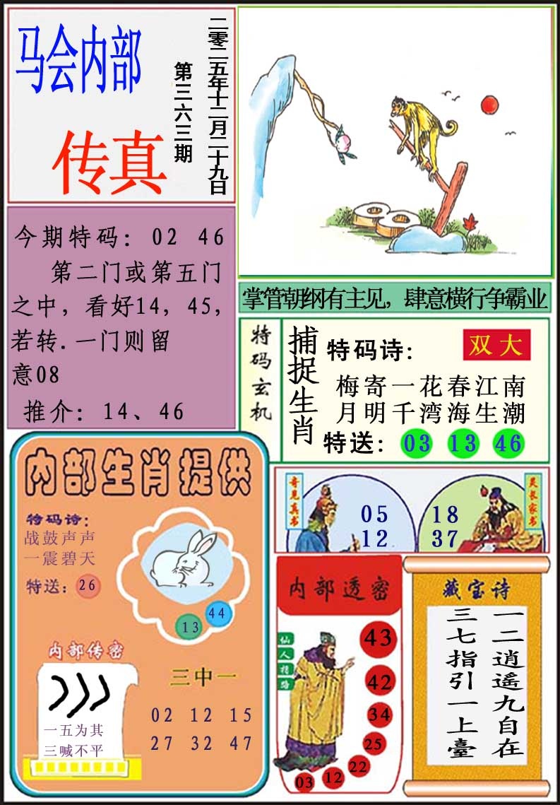 363期马会内部传真[图]