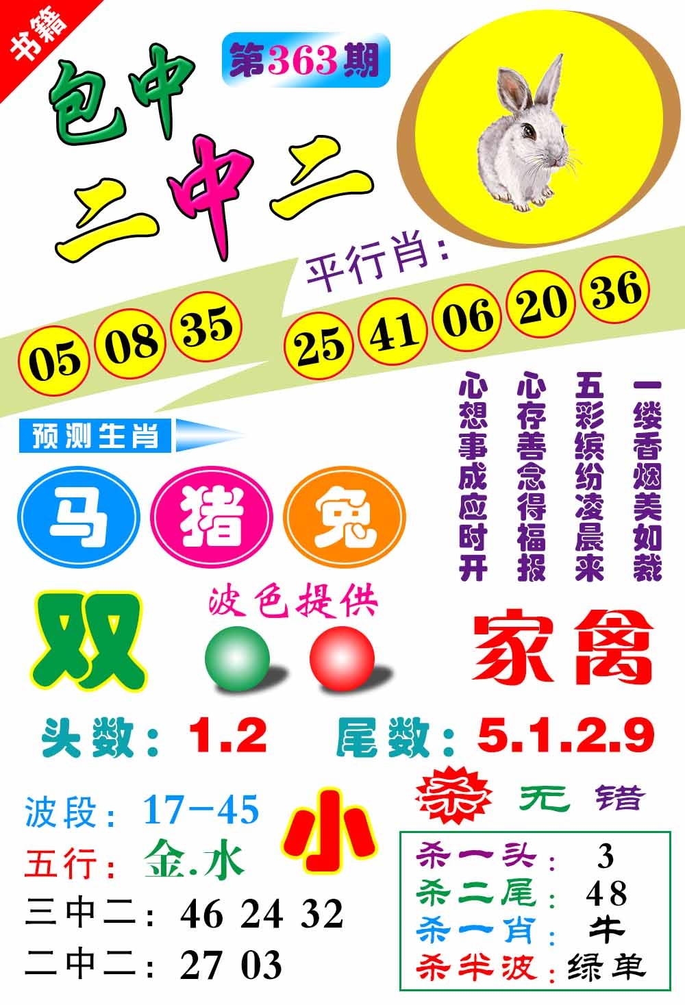 363期澳门预测生肖[图]