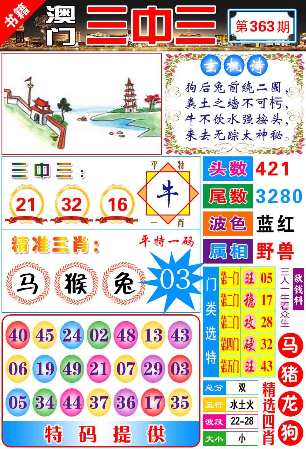 363期澳门宝典三中三[图]