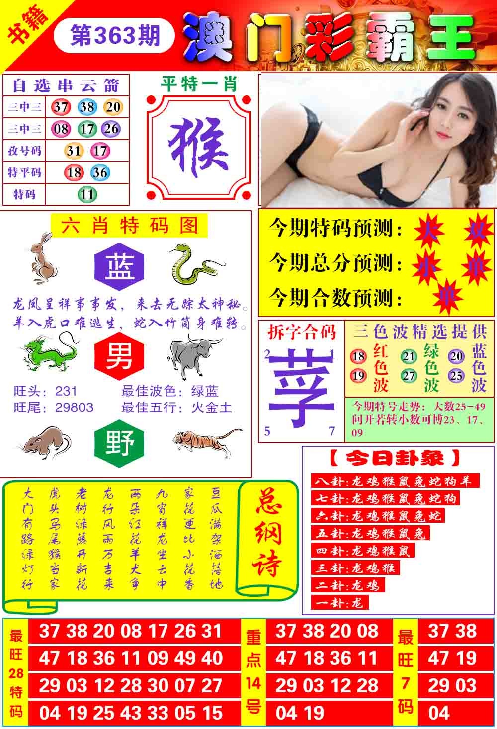 363期澳门彩霸王[图]