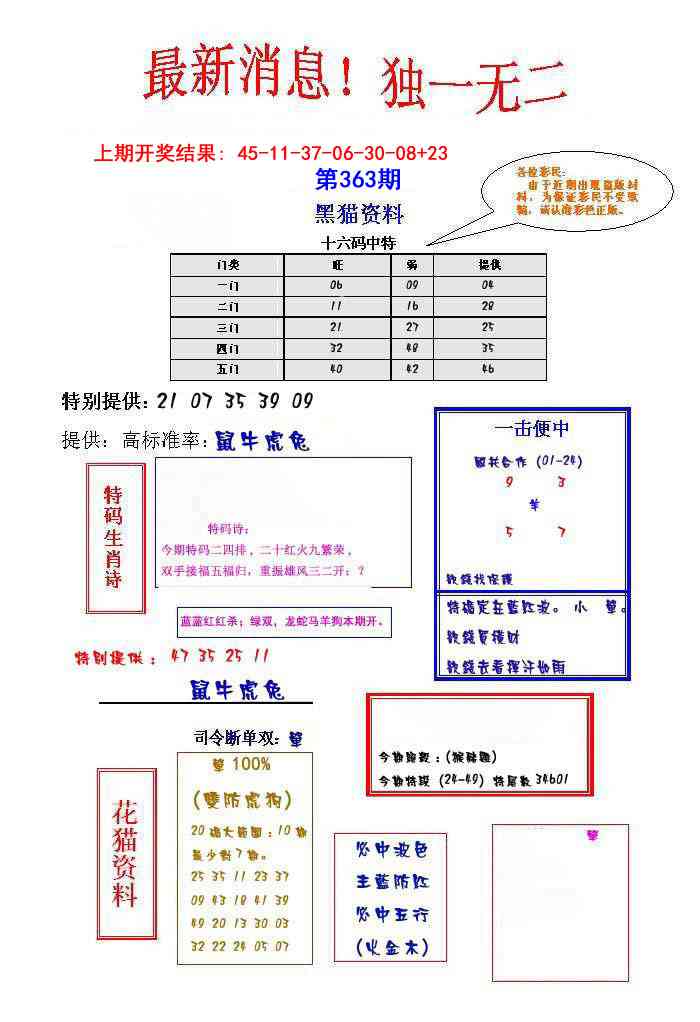 363期独一无二[图]