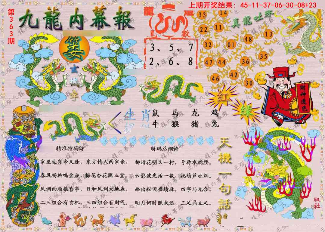 363期正版九龙内幕报[图]