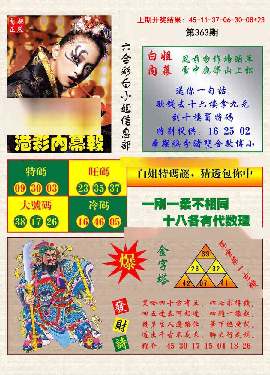 363期港彩内幕报[图]