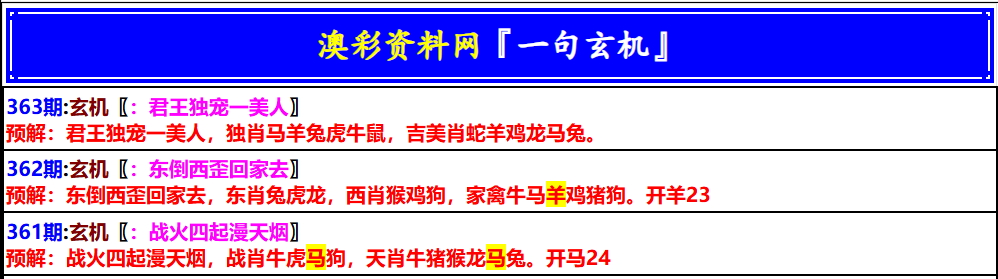 363期澳门一句玄机[图]