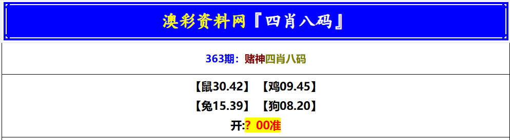 363期赌神四肖八码[图]