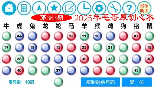 363期毛哥心水[图]